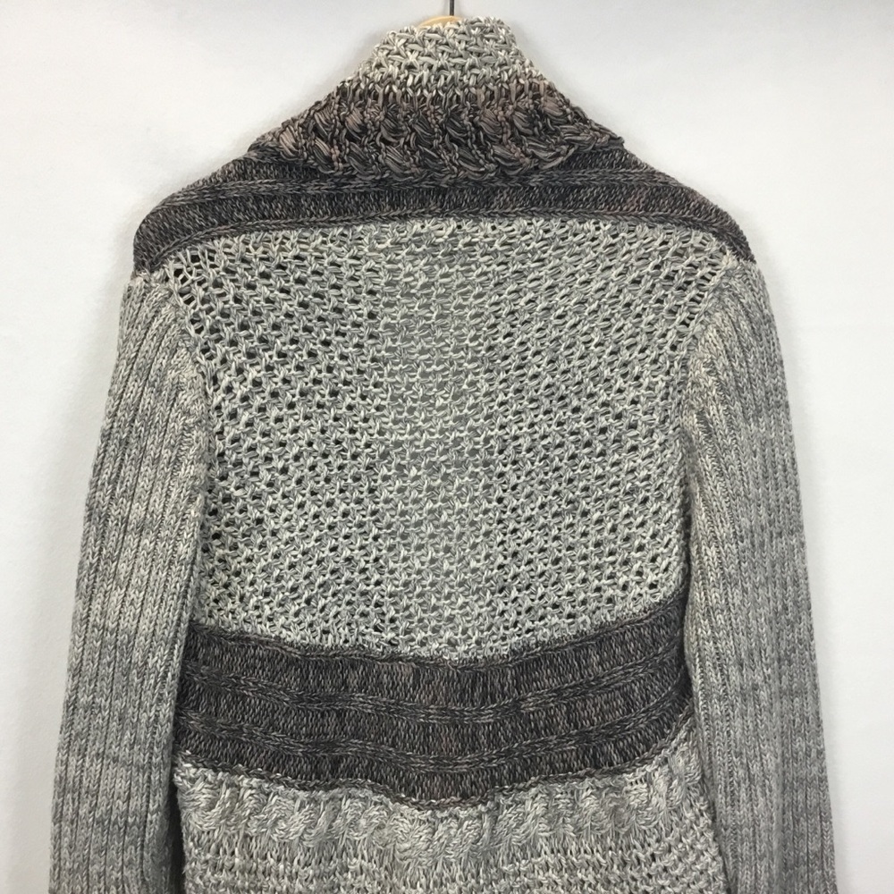 Cabi Shadow Circle Open Front Chunky Open Knit Co… - image 4